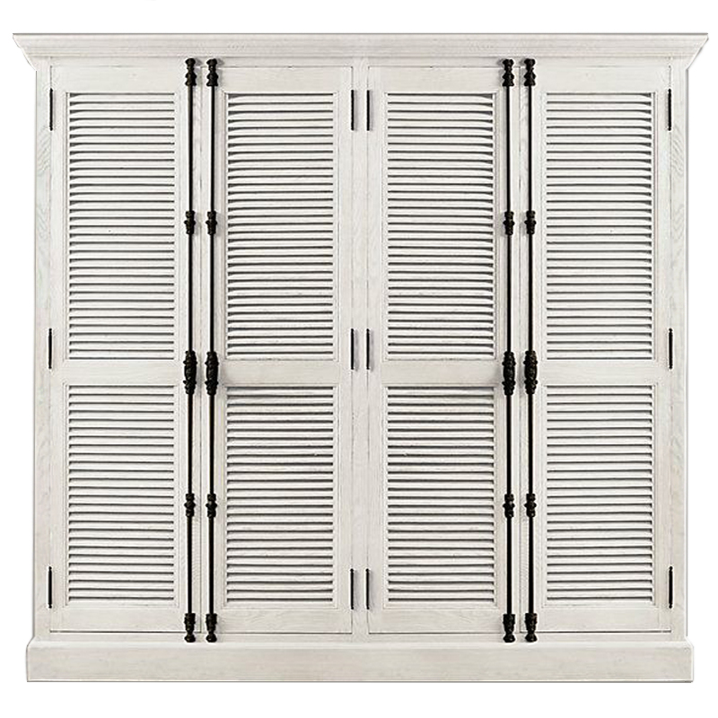 RH Shutter Four-Door Cabinet Шкаф с реечными дверями светлый дуб Светлый дуб в Санкт-петербурге | Loft Concept 