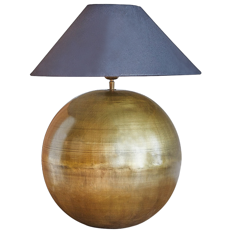 Настольная лампа с абажуром Metall Brass Ball Table Lamp Серый Латунь в Санкт-петербурге | Loft Concept 