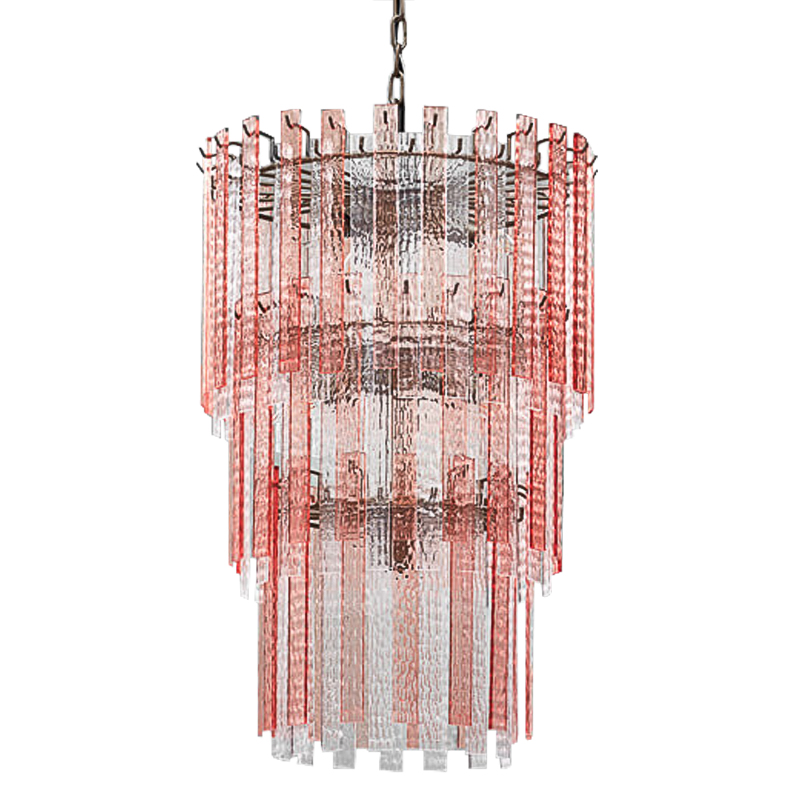 Люстра Victoire Chandeliers Хром Прозрачный Малиновый (Crimson) в Санкт-петербурге | Loft Concept 