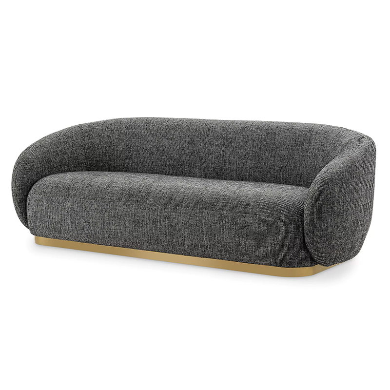 Диван Eichholtz Sofa Brice Rocat Black Черный Серый Латунь в Санкт-петербурге | Loft Concept 