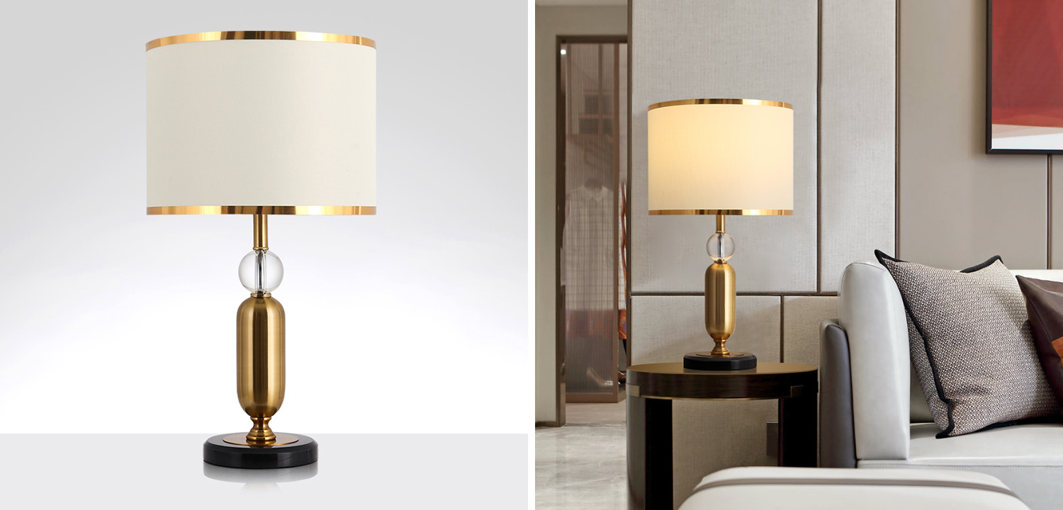 Настольная лампа с Абажуром Madeleine   - фото