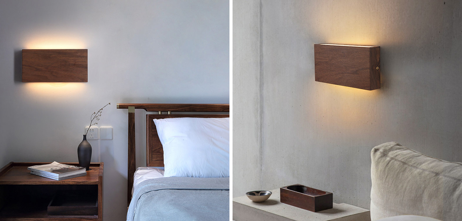 Wall Lamp Retro Square Fixtures Led Up and Down  Бра Темное дерево - фото