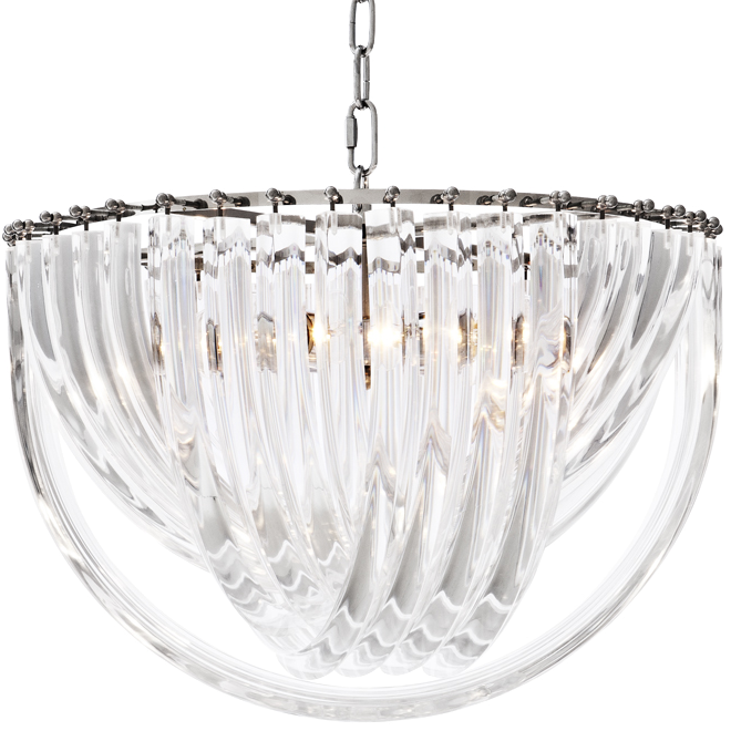 Люстра Chandelier Murano Clear 50 Прозрачный (Transparent) Никель в Санкт-петербурге | Loft Concept 