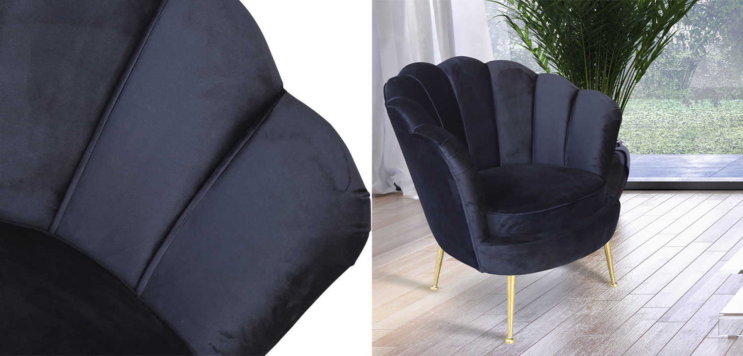 Кресло Trapezium Velur Black - фото