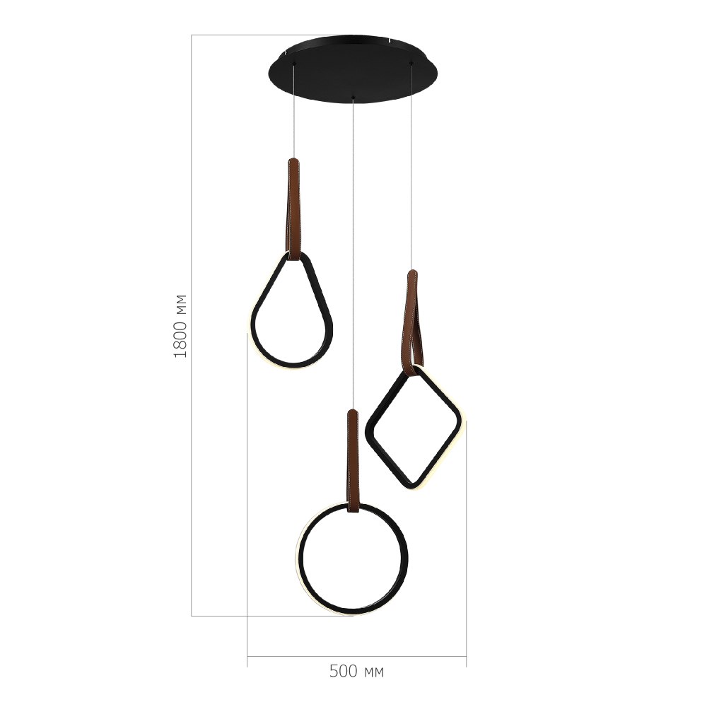 Подвесной светильник с геометрическими источниками света Geometric Architecture of Light в Санкт-петербурге