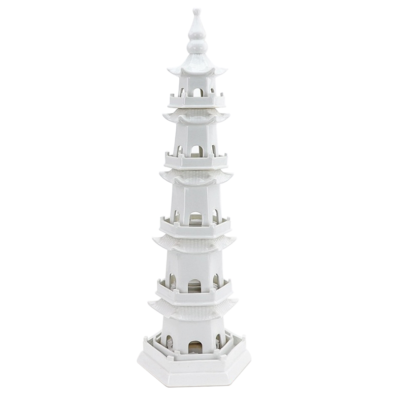 Статуэтка Ceramic Pagoda white Белый в Санкт-петербурге | Loft Concept 