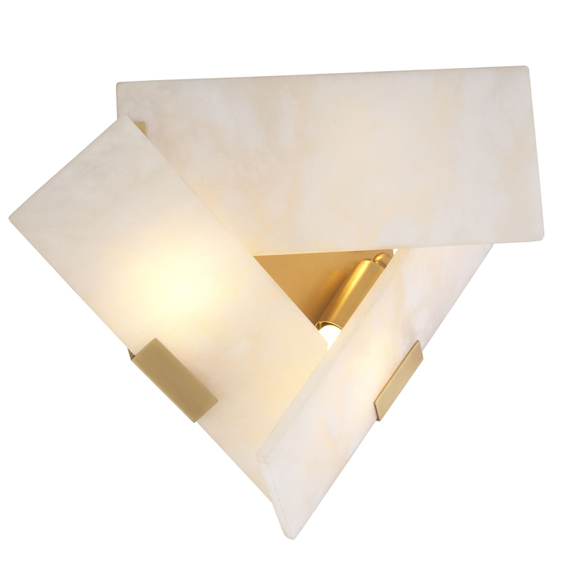 Бра Eichholtz Wall Lamp Bella Bianco Латунь Белый в Санкт-петербурге | Loft Concept 