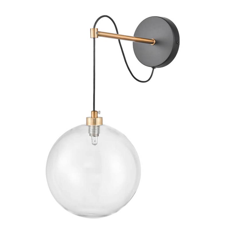 Бра Hanging Ball Sconce Золотой Прозрачный Черный в Санкт-петербурге | Loft Concept 