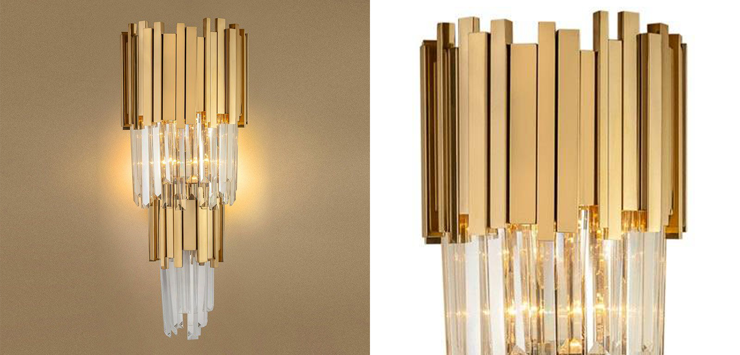 Бра Luxxu Modern Cascade Wall Lamp Gold 58 - фото