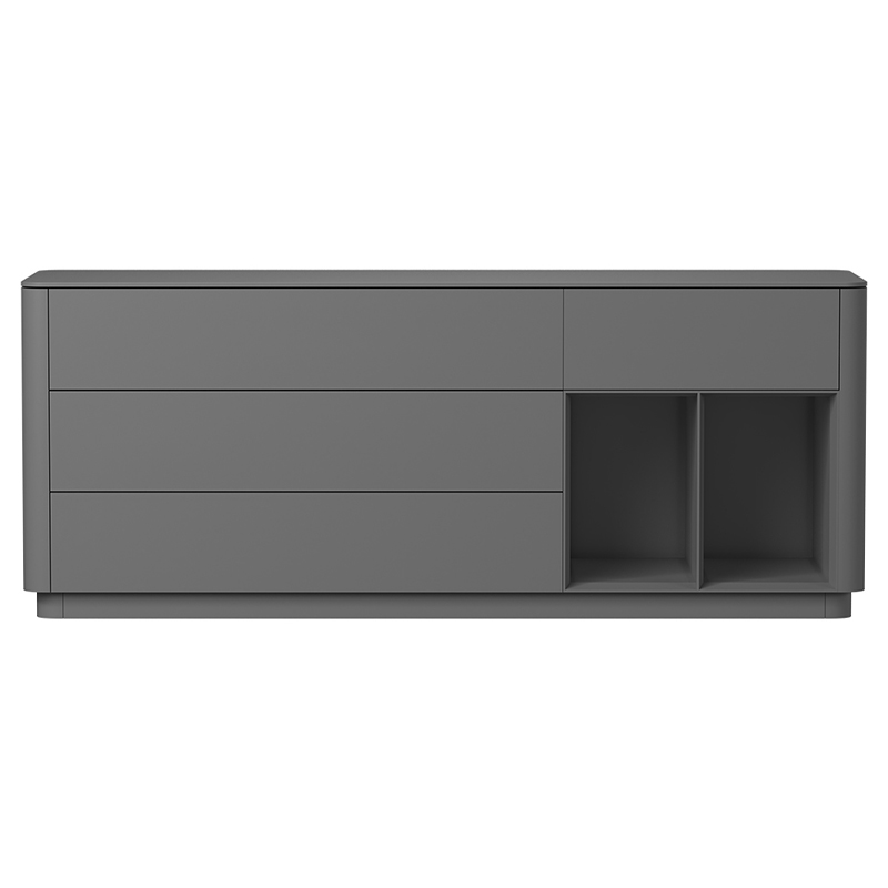 Тумба серая с ящиками и полками Tammi  Серый в Санкт-петербурге | Loft Concept 