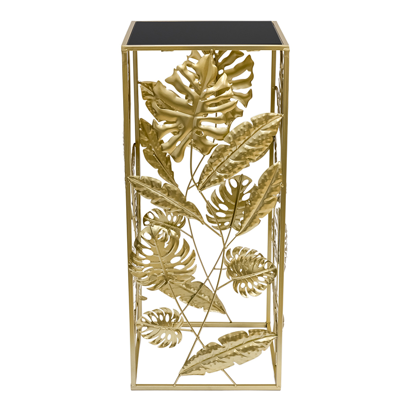 Подставка Tropical Gold Leaves Stand M Золотой Черный в Санкт-петербурге | Loft Concept 