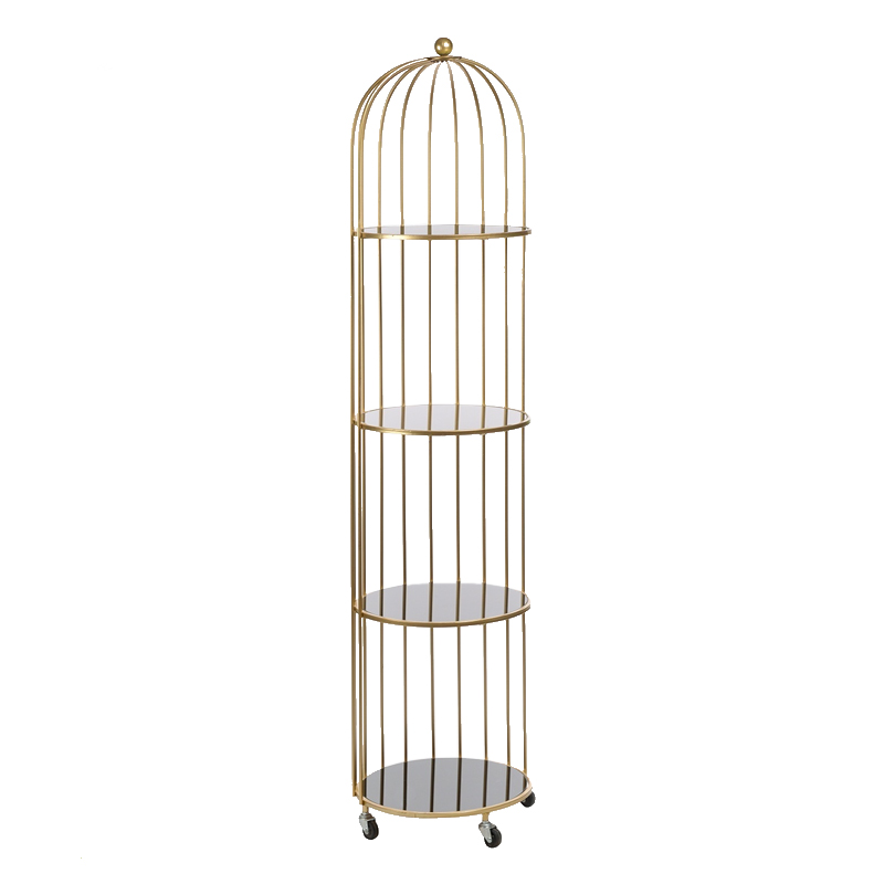 Стеллаж Cage Rack Gold Золотой в Санкт-петербурге | Loft Concept 