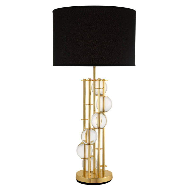 Настольная лампа Eichholtz Table Lamp Lorenzo Gold & black Золотой Черный Прозрачный в Санкт-петербурге | Loft Concept 