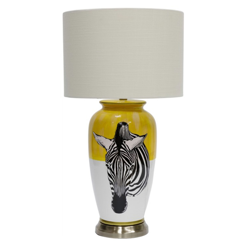 Настольная лампа Zebra head Table lamp Белый Желтый Черный в Санкт-петербурге | Loft Concept 