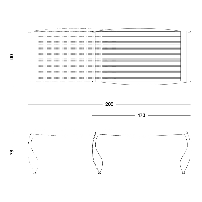 Дизайнерский раздвижной обеденный стол Poltronova Split Dining Table в Санкт-петербурге