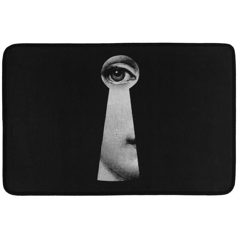 Ковер Keyhole Fornasetti Rug Черно-белый в Санкт-петербурге | Loft Concept 