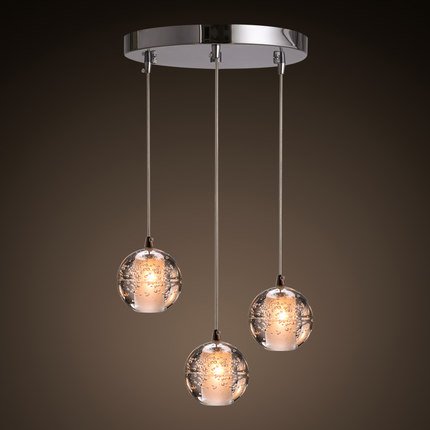 Люстра Bocci 14.3 Three Pendant Led Crystal Glass Ball 3 Прозрачный (Transparent) в Санкт-петербурге | Loft Concept 