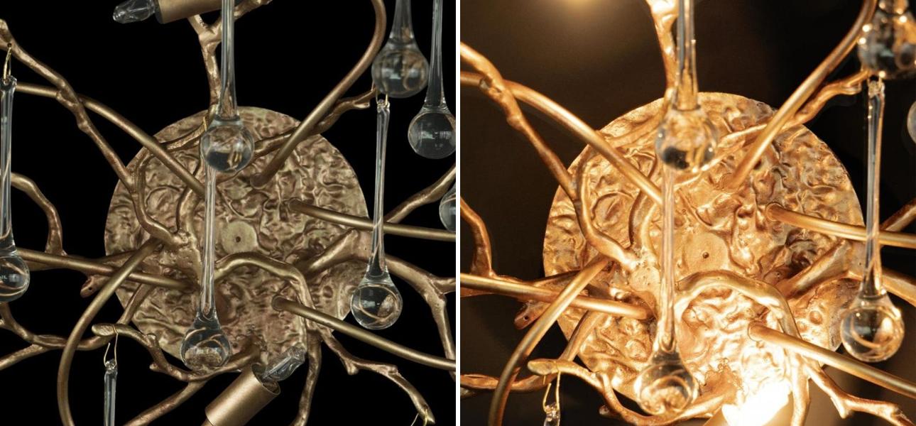 Бра Crystal Drops Gold 6 ламп - фото №3