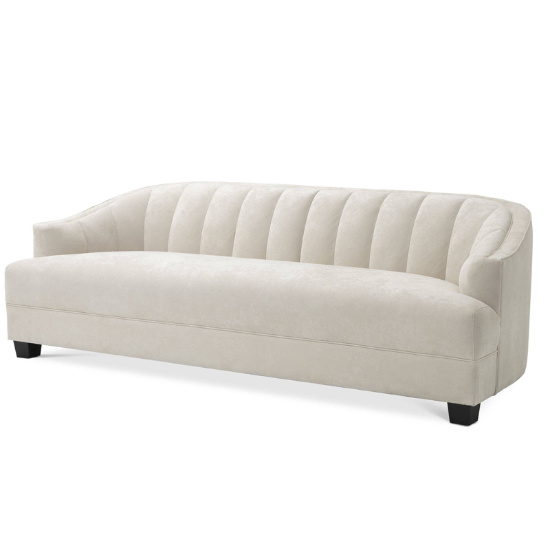 Диван Eichholtz Sofa Polaris ivory ( слоновая кость ) Черный в Санкт-петербурге | Loft Concept 