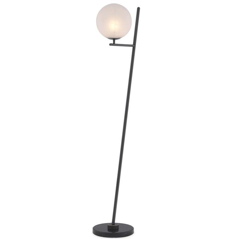 Торшер Eichholtz Floor Lamp Flynn Bronze Темная бронза Белый Черный Мрамор Nero в Санкт-петербурге | Loft Concept 