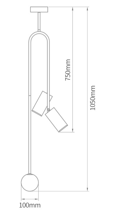 Потолочный светильник Ando Wooden Metal Brass Light 3 плафона в Санкт-петербурге