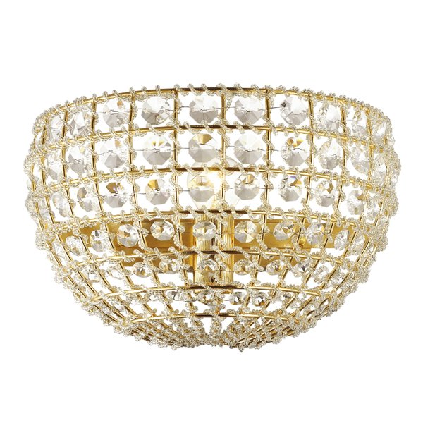 Бра Casbah Crystal Wall Lamp Gold Прозрачный Глянцевое золото в Санкт-петербурге | Loft Concept 