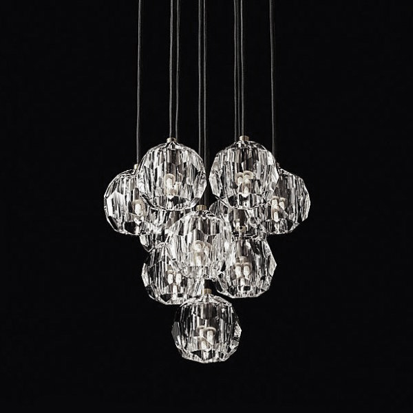 Люстра Boule De Cristal Round Cluster Chandelier 10 Chrome Хром в Санкт-петербурге | Loft Concept 