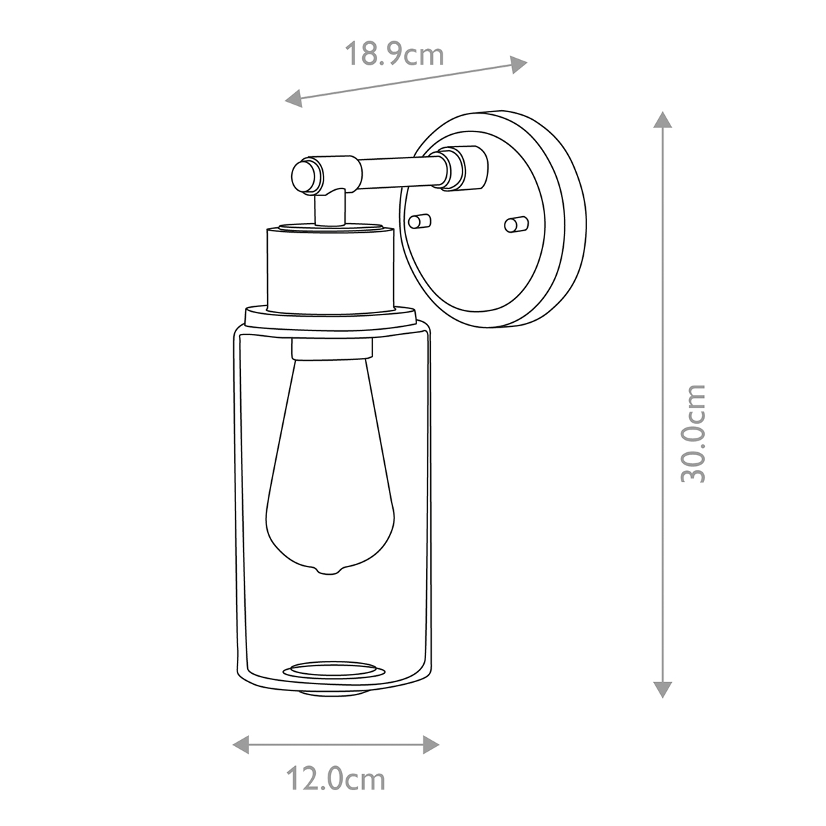 Бра с цилиндрическим прозрачным плафоном из стекла с пузырьками Elstead Lighting в Санкт-петербурге