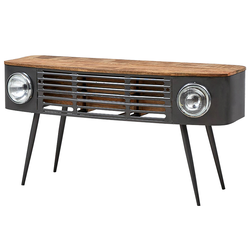 Консоль Loft Car Console Table Древесина Графит в Санкт-петербурге | Loft Concept 