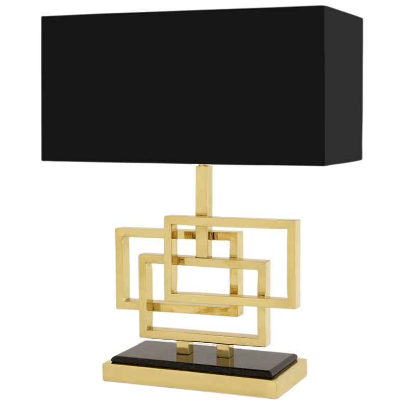 Настольная лампа Eichholtz Table Lamp Windolf Brass Латунь Черный в Санкт-петербурге | Loft Concept 