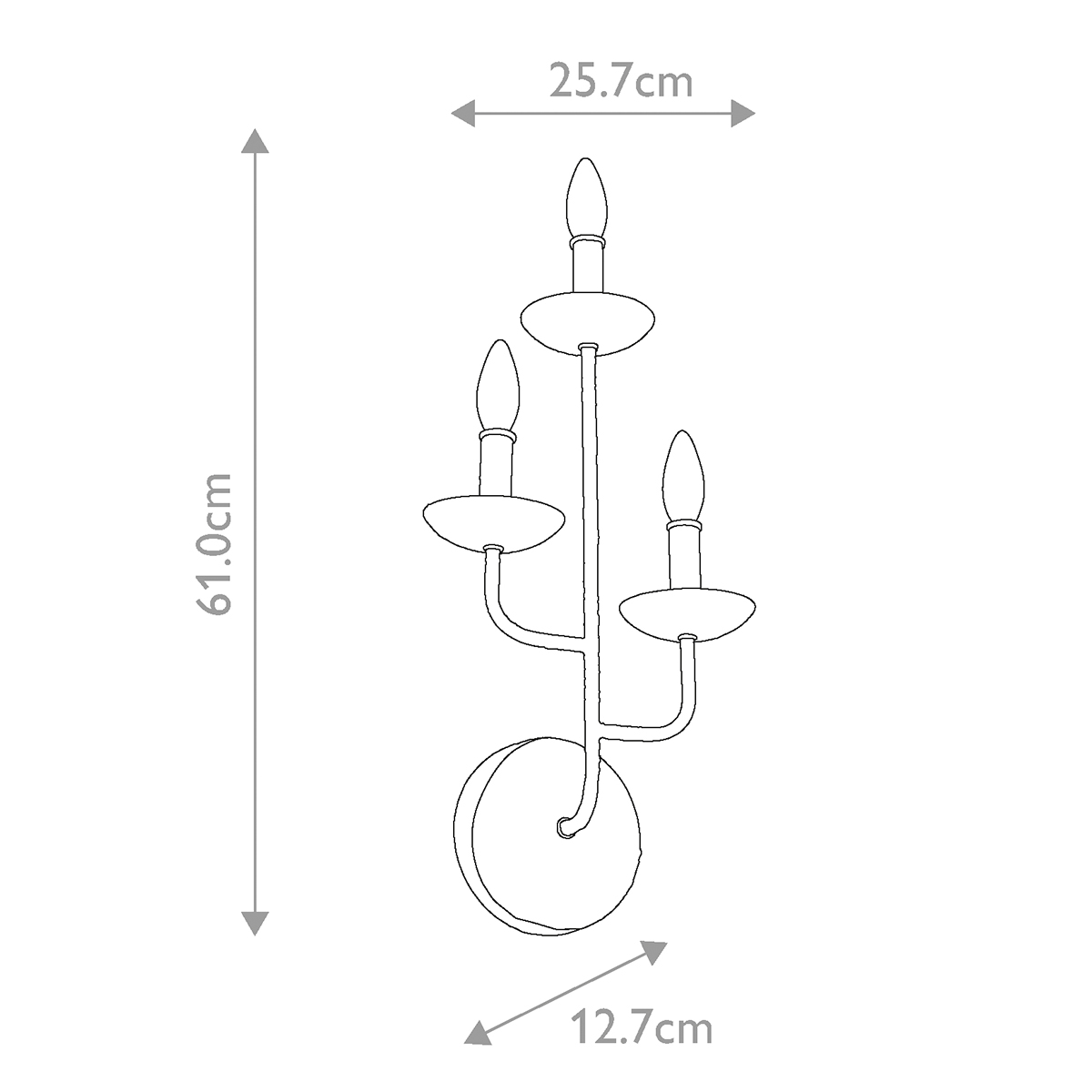 Бра с 3-мя лампами в форме свеч и фактурным покрытием Feiss в Санкт-петербурге