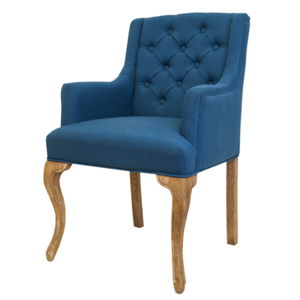 Стул French chairs Provence Amelia Blue ArmChair Голубой пастельный Древесина в Санкт-петербурге | Loft Concept 