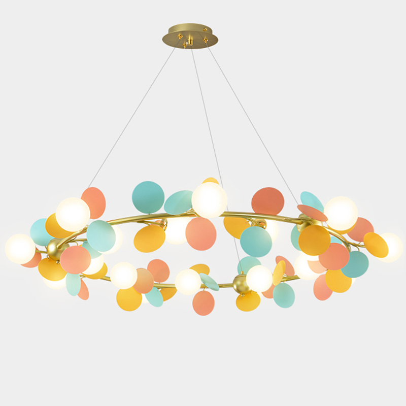 Люстра MATISSE Chandelier circle multicolor Золотой Белый Мульти в Санкт-петербурге | Loft Concept 