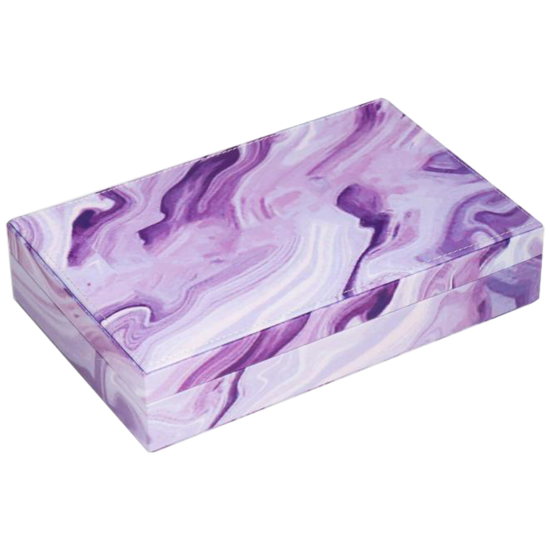 Шкатулка Marble Pattern Box violet Фиолетовый в Санкт-петербурге | Loft Concept 