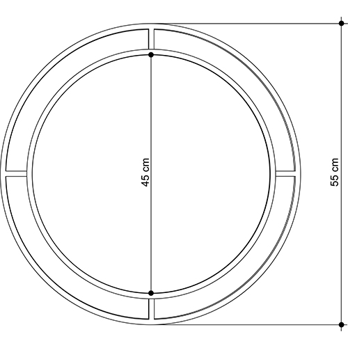 Настенное зеркало круглой формы в черной металлической раме BUBBLE MIRROR BLACK в Санкт-петербурге