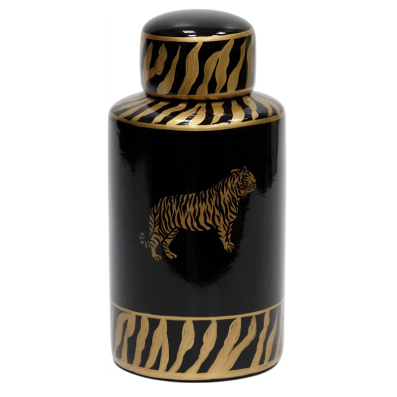 Ваза Tiger Vase black and gold Черный Золотой в Санкт-петербурге | Loft Concept 