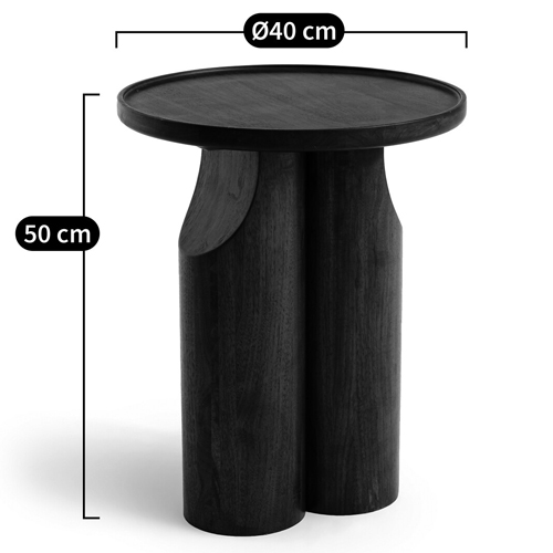 Круглый приставной стол из массива ореха Balu Wooden Side Table в Санкт-петербурге