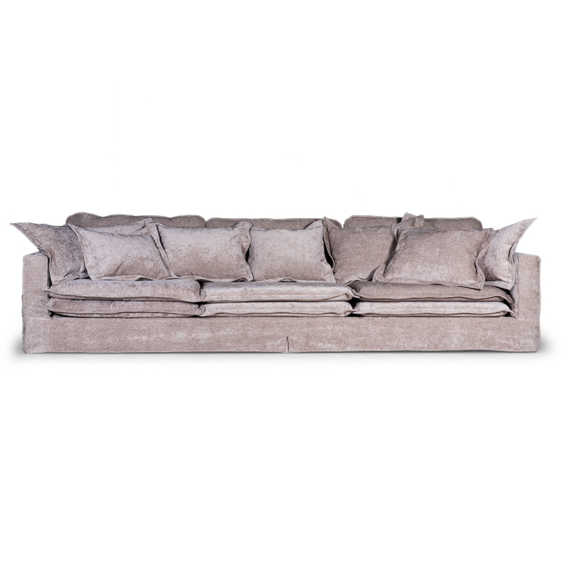 Диван Evelyn Gray Velour Sofa Светло-серый в Санкт-петербурге | Loft Concept 