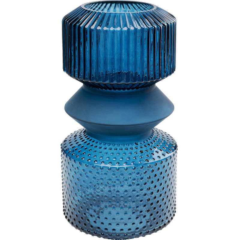 Ваза Geometric Blue Glass Vase 36 Синий в Санкт-петербурге | Loft Concept 