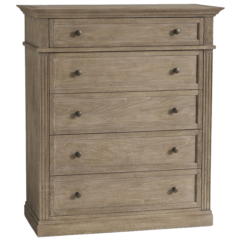 Комод 5 ящиков Benjamin Chest of 5 Drawers Бежево-серый в Санкт-петербурге | Loft Concept 