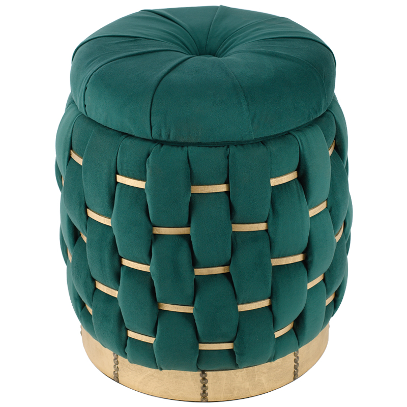 Пуф Verde Green Pouf Зеленый Золотой в Санкт-петербурге | Loft Concept 