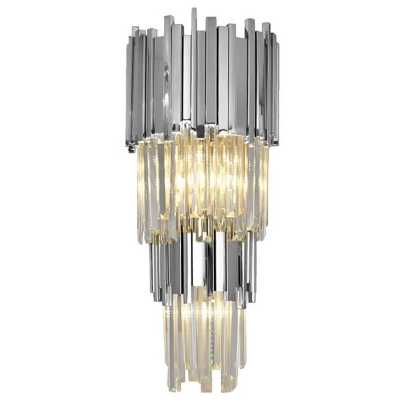 Бра Luxxu Modern Cascade Wall Lamp Silver 58 Серебряный Прозрачное Стекло в Санкт-петербурге | Loft Concept 