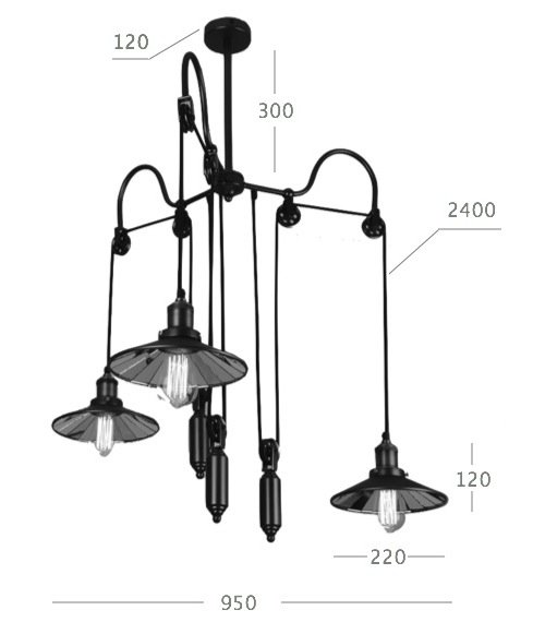 Люстра Loft Cone Pendant Reflector Balance 3 в Санкт-петербурге