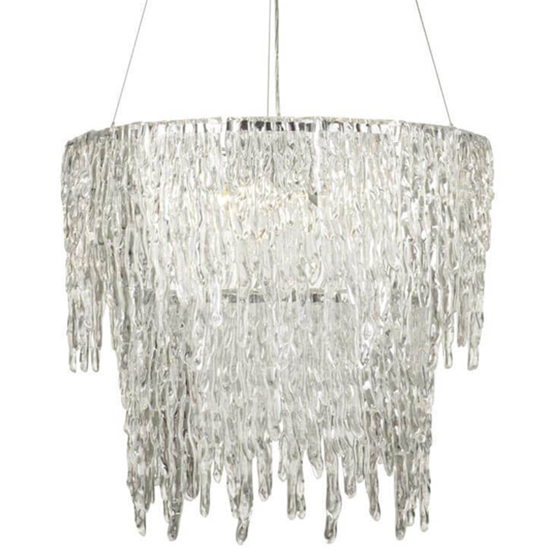 Люстра Cold Heart Silver Single two-tier Chandelier Хром Прозрачное Стекло в Санкт-петербурге | Loft Concept 