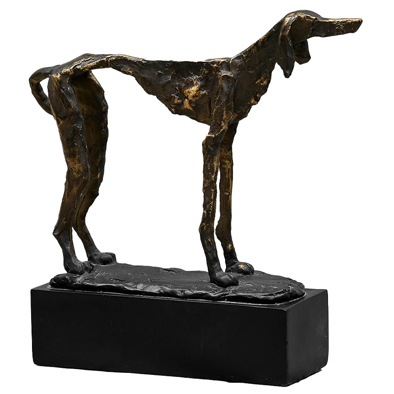 Статуэтка собака Giacometti Dog Statue Черный Золотой в Санкт-петербурге | Loft Concept 