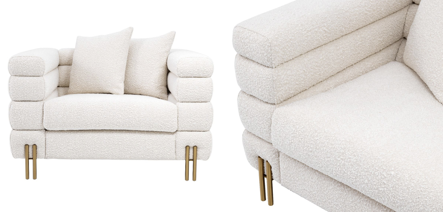 Кресло Eichholtz Chair York Boucle cream - фото