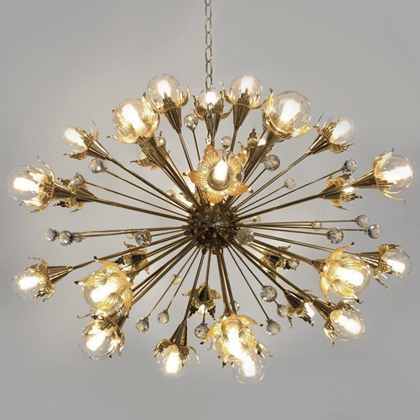 Люстра Jonathan Adler GIANT SPUTNIK CHANDELIER Латунь в Санкт-петербурге | Loft Concept 