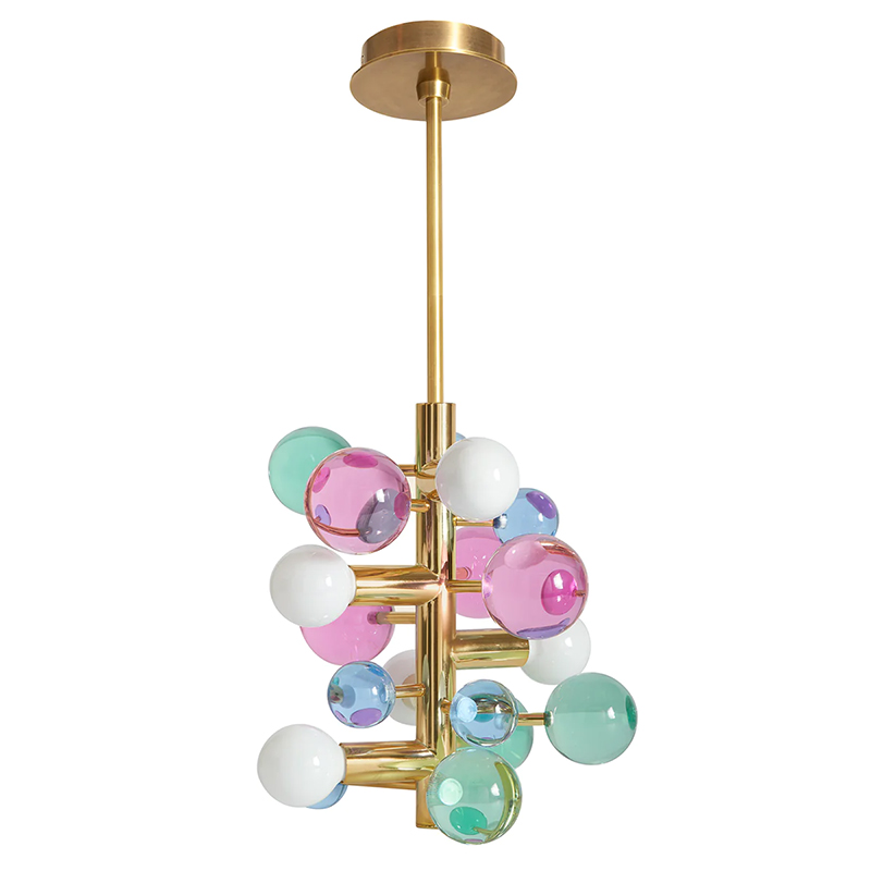 Светильник Jonathan Adler GLOBO FIVE-LIGHT CHANDELIER Multi Золотой Мульти в Санкт-петербурге | Loft Concept 