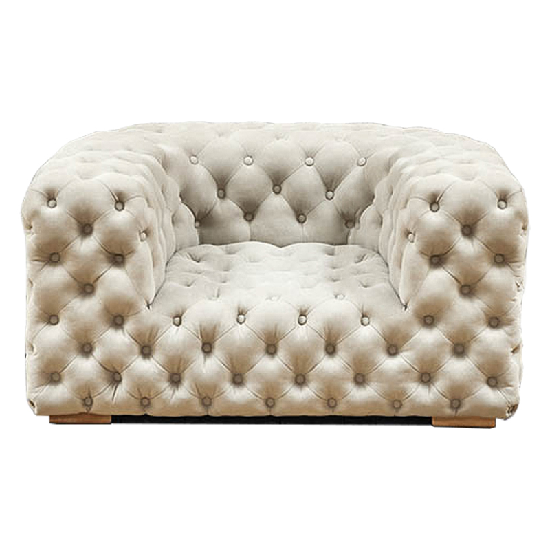 Кресло Soho Tufted Milk Armchair Молочный в Санкт-петербурге | Loft Concept 