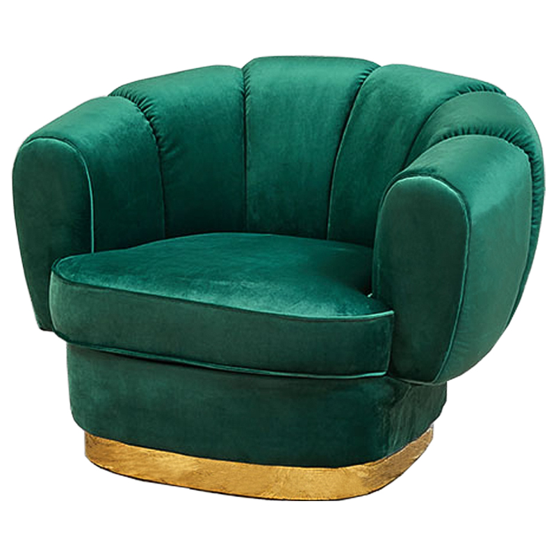 Кресло Emerald Softness Armchair Изумрудный Глянцевое золото в Санкт-петербурге | Loft Concept 